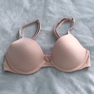 PINK wired tan bra